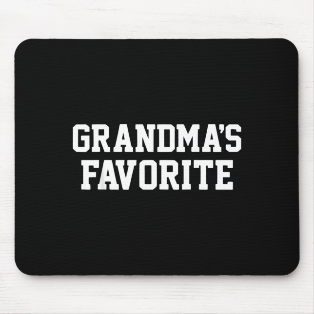Alfombrilla De Ratón Funny Grandma's Favorite Black Modern Clic Crew  (Frente)