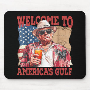 Alfombrilla De Ratón Funny Gulf Of Usa Trump Bienvenidos Al Golfo De La