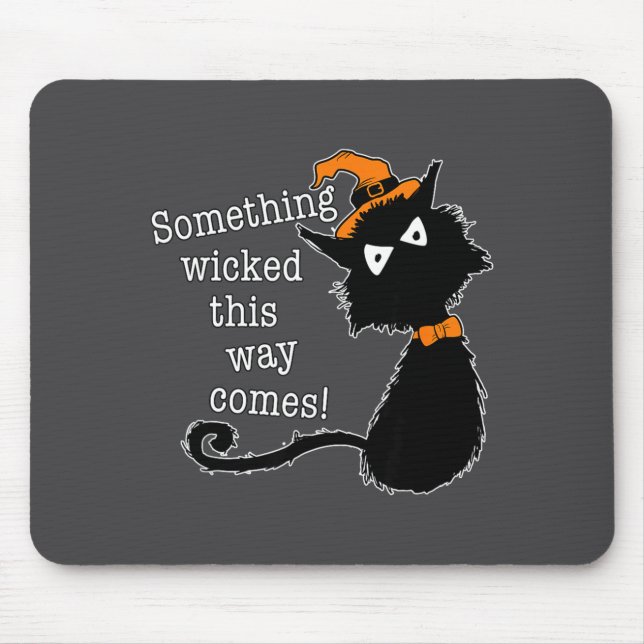 Alfombrilla De Ratón Funny Halloween Cat - Shakespeare Macbeth Quote  (Frente)