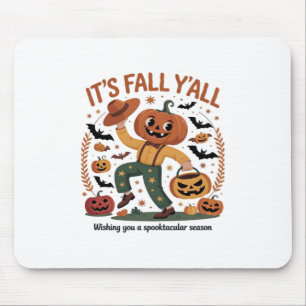Alfombrilla De Ratón Funny Halloween Otoño Cute Cae Todo Pumpki