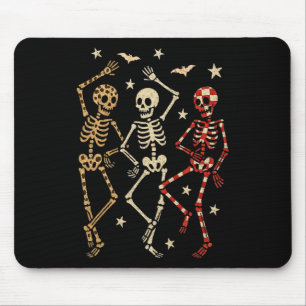 Alfombrilla De Ratón Funny Halloween Spooky Bones Skull Bailando Regalo