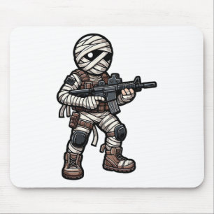 Alfombrilla De Ratón Funny Halloween Tactical Mummy Army Men Veterans C