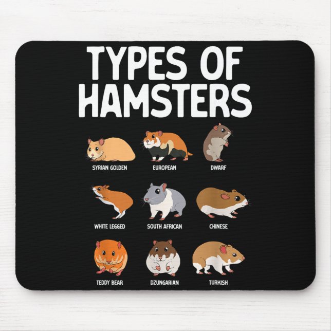 Alfombrilla De Ratón Funny Hamster Art For Men Women Boys Girls Hamster (Frente)