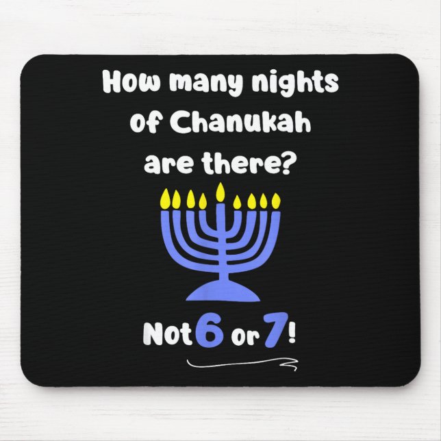 Alfombrilla De Ratón Funny Hanukkah 67 Meme Teacher How Many Nights Of  (Frente)