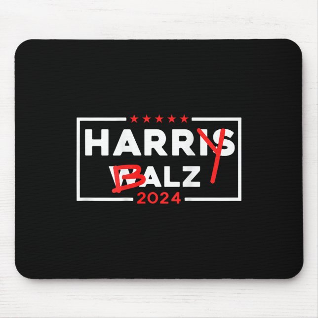 Alfombrilla De Ratón Funny Harris W 24 Harry B 2024 Meme Democratic (Frente)