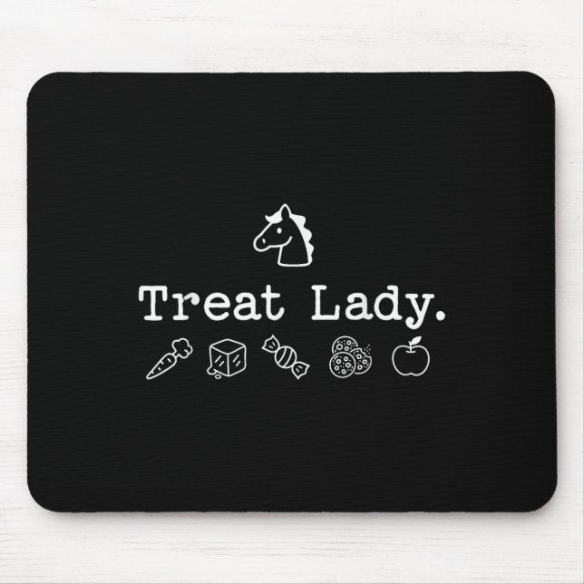 Alfombrilla De Ratón Funny Horse Treat Lady - Horse Mom Equestrian Hors (Frente)