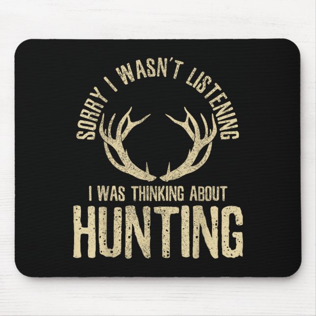Alfombrilla De Ratón Funny Hunting Quote Saying Deer Venison Elk Hunter (Frente)