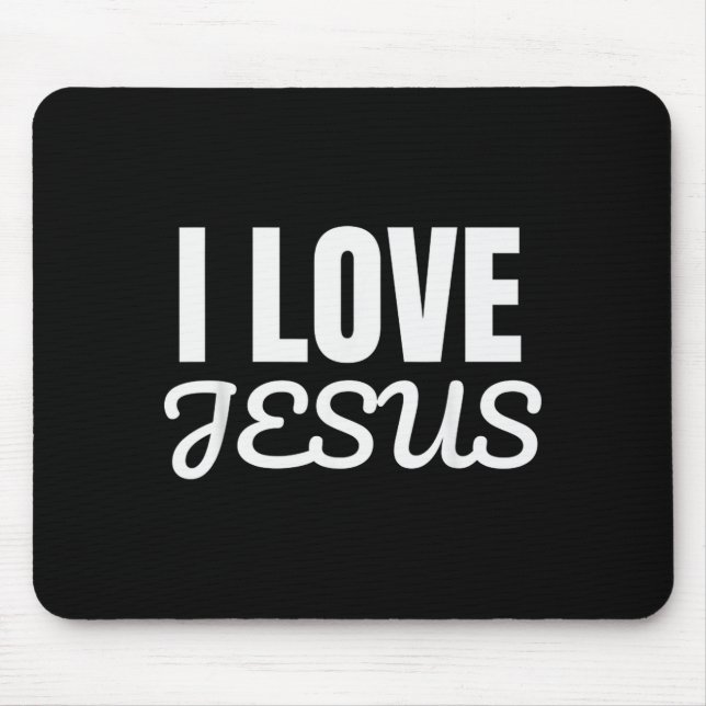 Alfombrilla De Ratón Funny I Love Jesus - Jesus Love You Christian Fait (Frente)