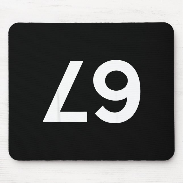 Alfombrilla De Ratón Funny Ide Down Backwards 67 Meme  (Frente)