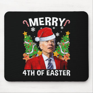 Alfombrilla De Ratón Funny Joe Biden Navidades Santa Hat Merry 4 de E