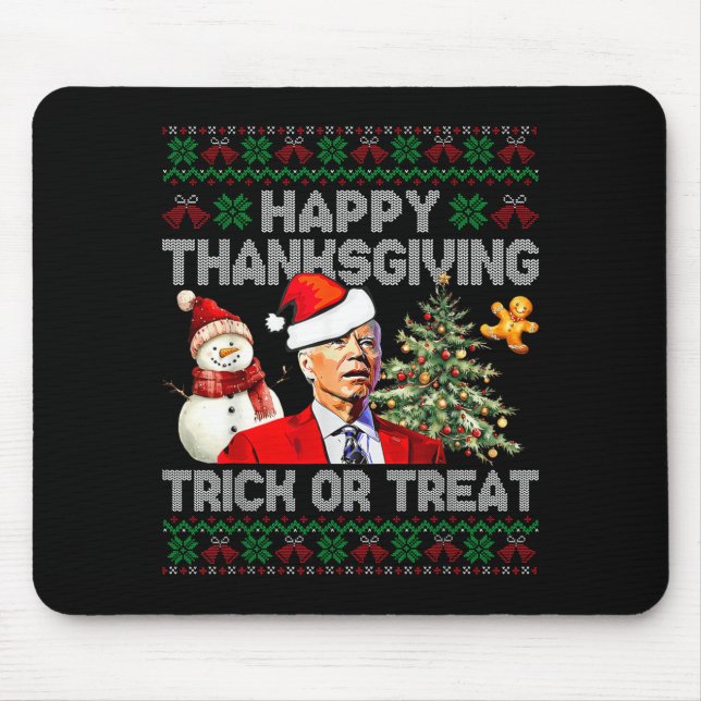 Alfombrilla De Ratón Funny Joe Biden Santa Merry Thanksgiving Christmas (Frente)