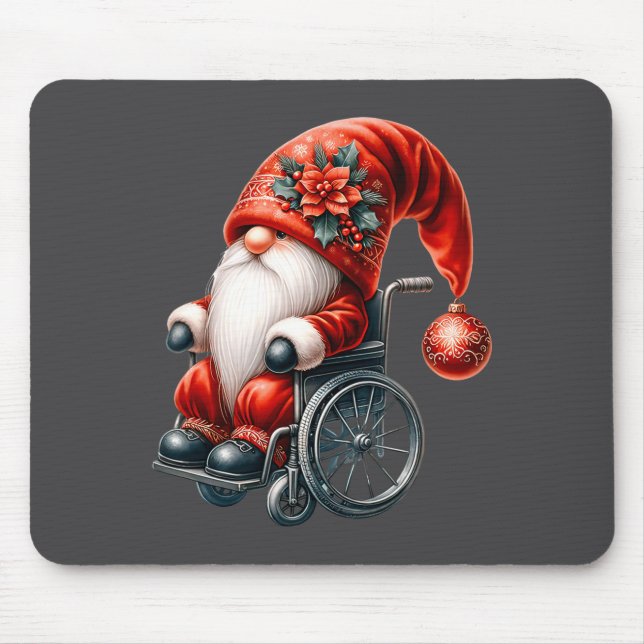 Alfombrilla De Ratón Funny Kids Wheelchair Santa Graphic For Men Christ (Frente)