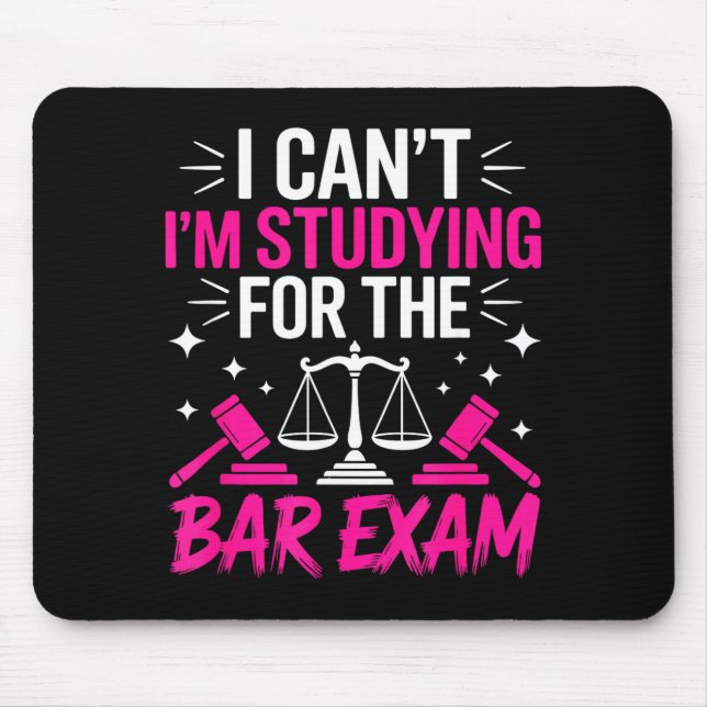 Alfombrilla De Ratón Funny Law School Student Gift - Can't Studying For (Frente)