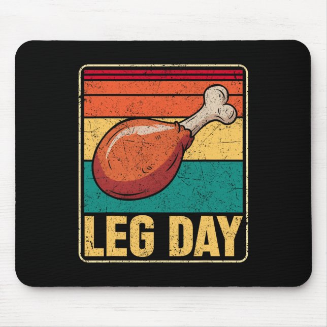Alfombrilla De Ratón Funny Leg Day Costume Turkey Day Pilgrim Thanksgiv (Frente)