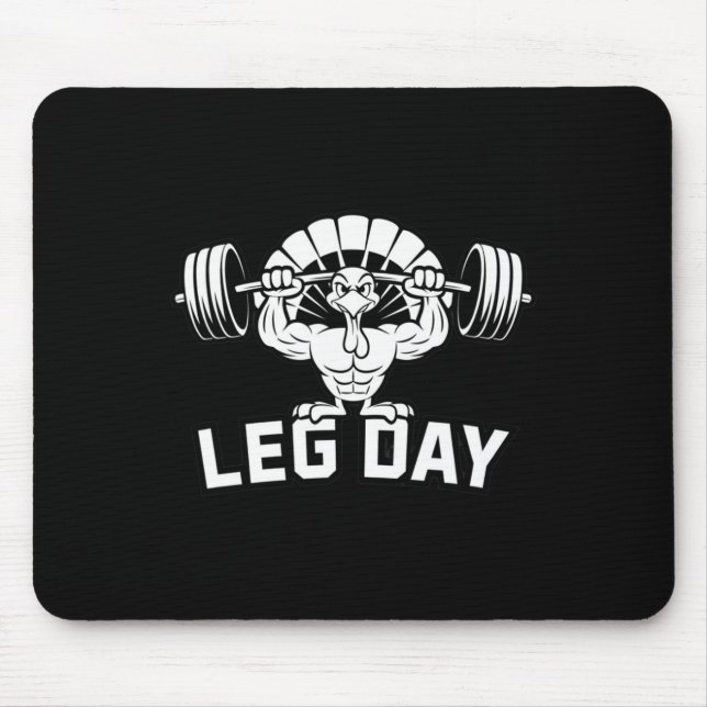Alfombrilla De Ratón Funny Leg Day Thanksgiving Turkey Deadlifting Dead (Frente)