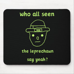 Alfombrilla De Ratón Funny Leprechaun Amateur Sketch Meme Irish St Patr