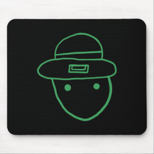 Alfombrilla De Ratón Funny Leprechaun Amateur Sketch Meme Irish St Patr