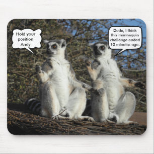 Alfombrilla De Ratón Funny Mannequin Challenge Meme Lemurs