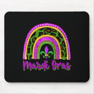 Alfombrilla De Ratón Funny Mardi Gras Parade Set Jester Rainbow Wome
