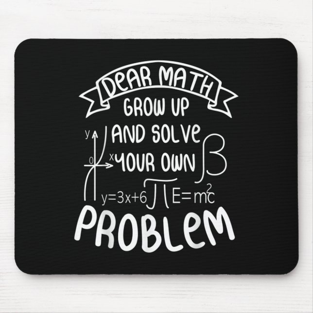 Alfombrilla De Ratón Funny Math Quote For Girls Boys Teens Men Women De (Frente)