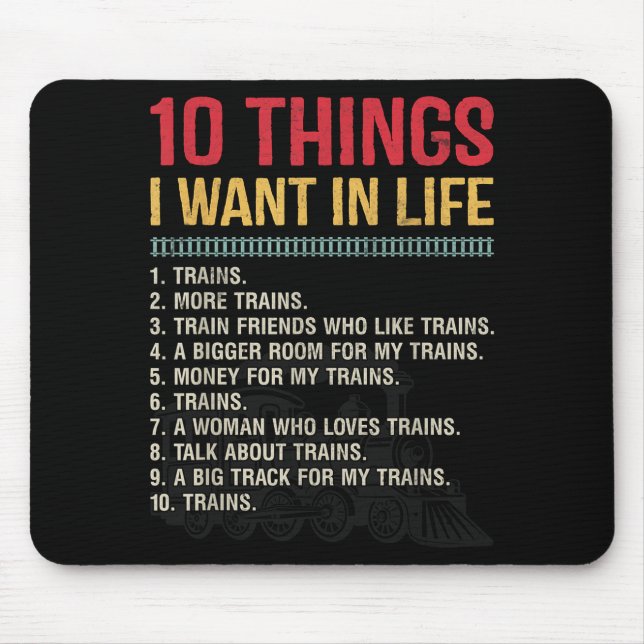 Alfombrilla De Ratón Funny Model Railroad Conductor Train Lover Locomot (Frente)