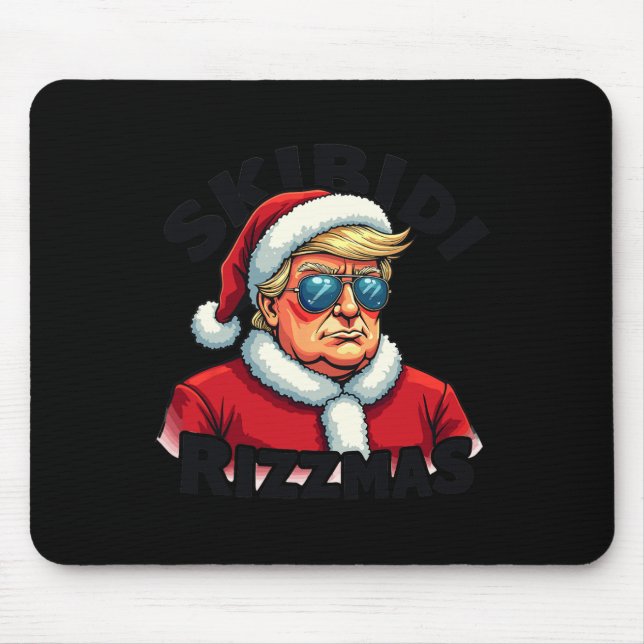 Alfombrilla De Ratón Funny Navidades de Trump Santa Claus Trump Skibidi (Frente)