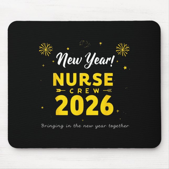 Alfombrilla De Ratón Funny New Year Nurse Crew 2026 Healthcare Celebrat (Frente)