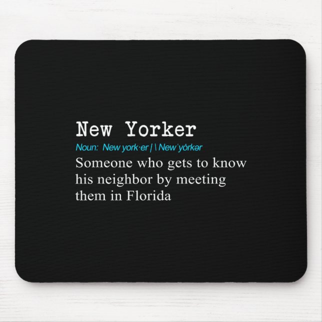 Alfombrilla De Ratón Funny New Yorker Dictionary Definition Gif  (Frente)