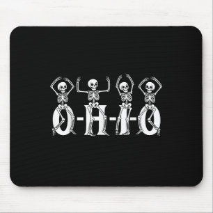 Alfombrilla De Ratón Funny O-h-i-o State Skeleton Ohio Halloween Vintag