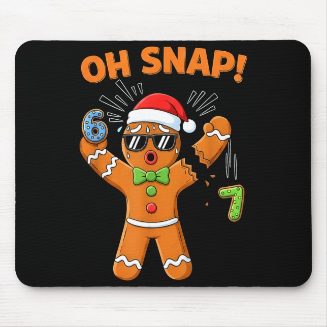 Alfombrilla De Ratón Funny Oh Snap 67 Six Seven Meme Gingerbread Men Wo (Frente)