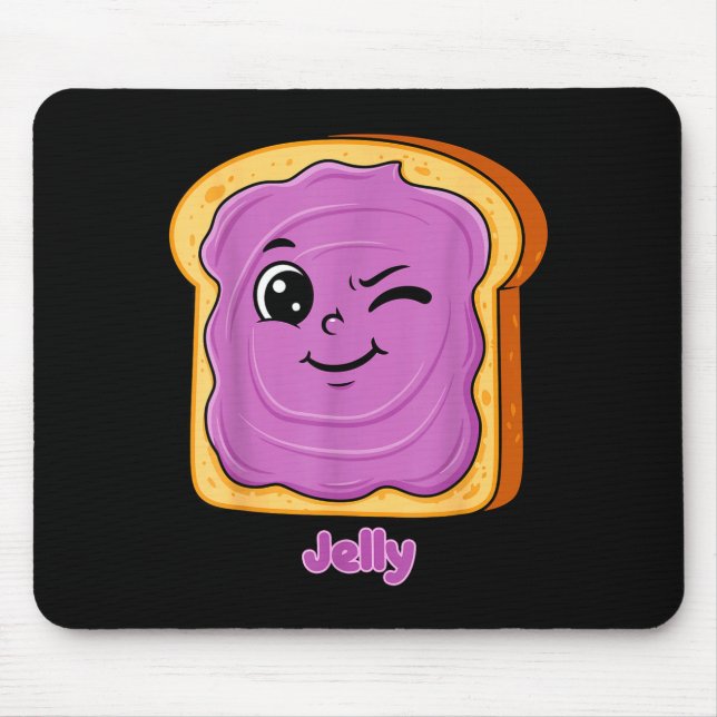 Alfombrilla De Ratón Funny Peanut Butter-jelly Friends Cute Food Matchi (Frente)