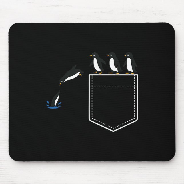 Alfombrilla De Ratón Funny Penguin Cket Cute Diving Penguin Animal Love (Frente)