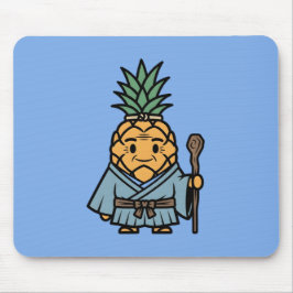 Alfombrilla De Ratón Funny Pineapple Sensei Master Samurai Illustration