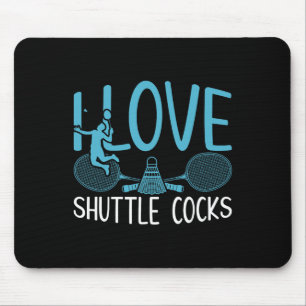 Alfombrilla De Ratón Funny Player Love Badminton Chiste I Love Shuttle
