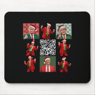 Alfombrilla De Ratón Funny presidente de Qr Trump Navidades bailando da