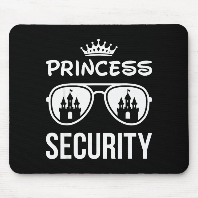 Alfombrilla De Ratón Funny Princess Security Design Castle Sungles Fami (Frente)