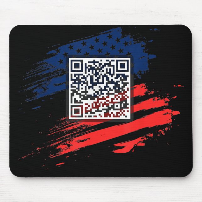 Alfombrilla De Ratón Funny Qr presidente Trump código de baile (Frente)