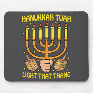 Alfombrilla De Ratón Funny Quote Hanukkah Tuah Light That Thang Design