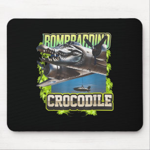 Alfombrilla De Ratón Funny Reptile Bombardiro Crocodilo Brain Rot, Stup