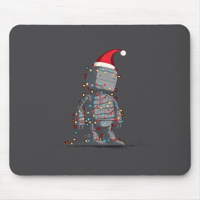 Alfombrilla De Ratón Funny Robot Christmas Graphics Lights Lover Long S (Frente)