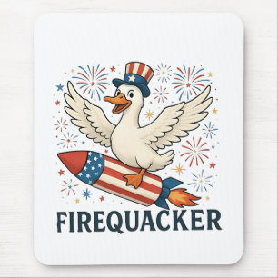 Alfombrilla De Ratón Funny Rubber Duck Estados Unidos Patriotic Firequa