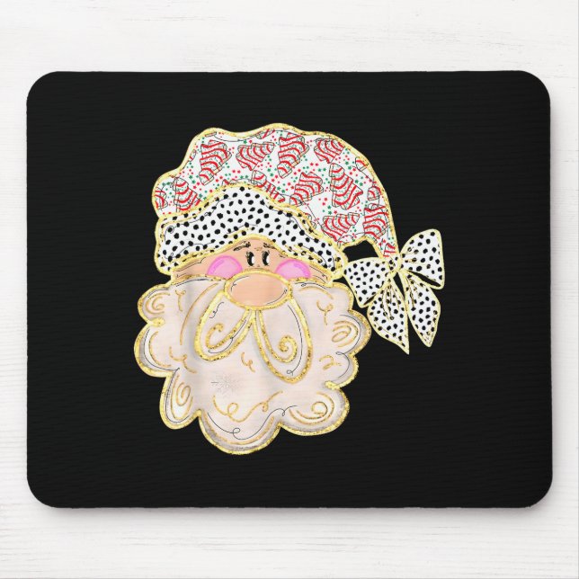 Alfombrilla De Ratón Funny Santa Claus Crochet Xmas Pajamas Holiday Chr (Frente)