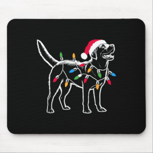 Alfombrilla De Ratón Funny Santa Labrador Recuperador Navidades Luces s