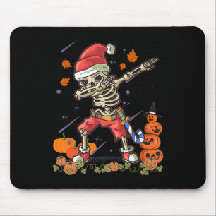 Alfombrilla De Ratón Funny Santa Skeleton Dabbing Halloween Disstube Di