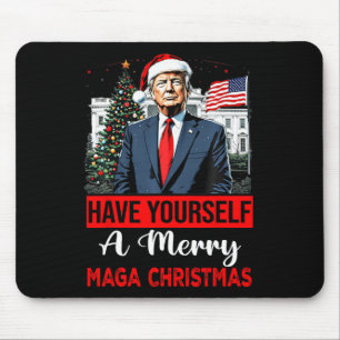 Alfombrilla De Ratón Funny Santa Trump se tiene una feliz Navidad
