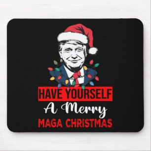 Alfombrilla De Ratón Funny Santa Trump se tiene una feliz Navidad