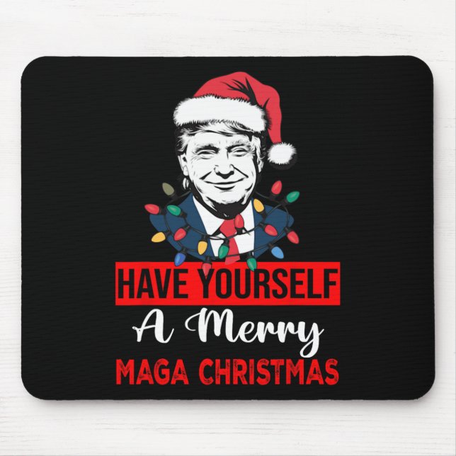 Alfombrilla De Ratón Funny Santa Trump se tiene una feliz Navidad (Frente)