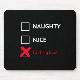 Alfombrilla De Ratón Funny Santa Xmas List Tee - Naughty