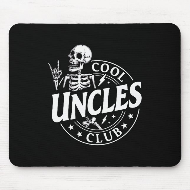 Alfombrilla De Ratón Funny Skeleton Cool Uncles Club New Uncle Men  (Frente)