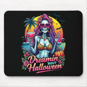 Alfombrilla De Ratón Funny Skeleton Dreamin Bout Halloween Summerween V